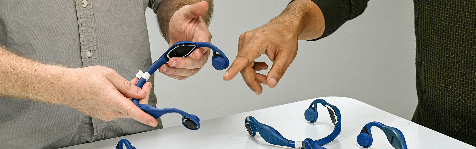industrial designers developing wearable headset